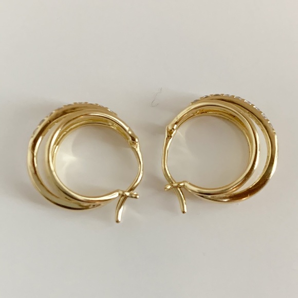 NEW SHASHI Trois Pave Hoops - Picture 9 of 12